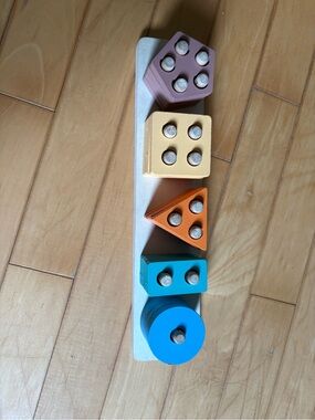 Wooden Shape Stacking Toy - Multicolor